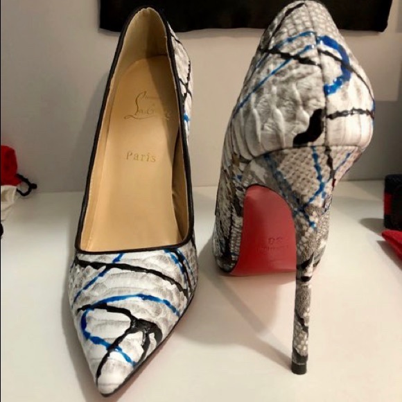 louboutin snakeskin heels